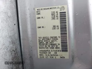 2018 Nissan Maxima S z VIN 1N4AA6AP9JC374449, wystawiony jako IAAI lot #41722809 z przebiegiem 57 807 mil mil oraz . Historia ofert i sprzedaży dostępna na DreamBid. Obrazek 9.