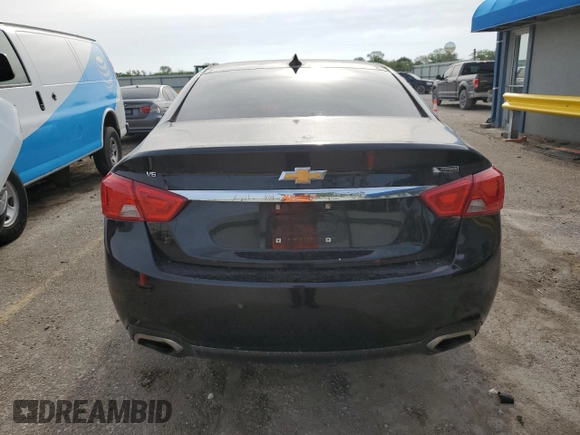 2018 Chevrolet Impala Premier with VIN 2G1125S35J9108343, listed as a Copart auction lot 54372885 with 117,290 mi miles and Salvage title. Bid and sale history available at DreamBid. Image 6.
