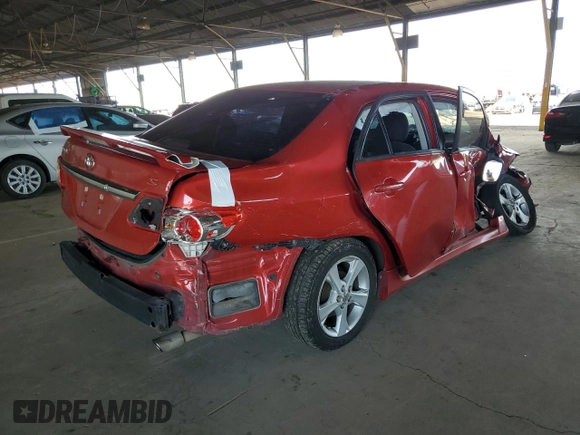 2013 Toyota Corolla L with VIN 5YFBU4EE0DP196462, listed as a Copart auction lot 50139485 with 0 mi miles and Salvage Title. Bid and sale history available at carsss.com. Image 3.