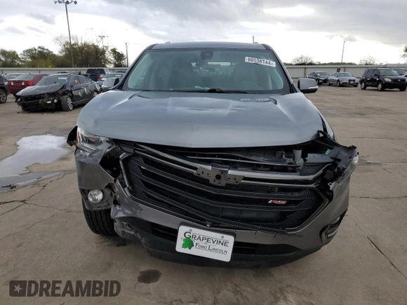 2021 Chevrolet Traverse RS with VIN 1GNERJKW1MJ143226, listed as a Copart auction lot 80538144 with 0 mi miles and Salvage Title. Bid and sale history available at carsss.com. Image 5.
