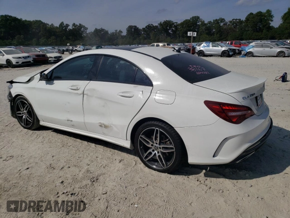 2018 Mercedes-Benz CLA 250 with VIN WDDSJ4EB0JN638167, listed as a Copart auction lot 71113943 with 50,698 mi miles and . Bid and sale history available at DreamBid. Image 2.