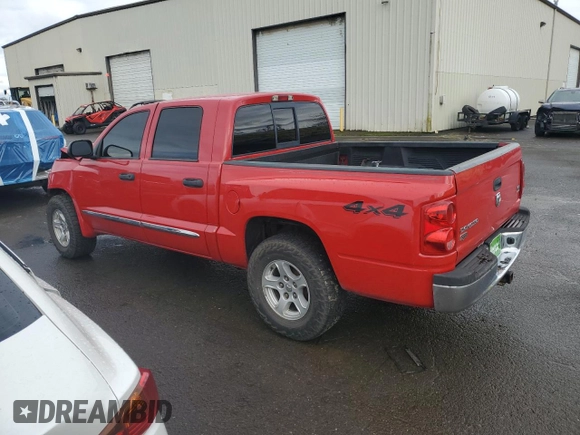 2005 Dodge Dakota Laramie with VIN 1D7HW58N65S227595, listed as a Copart auction lot 45540055 with 155,717 mi miles and Salvage Title. Bid and sale history available at DreamBid. Image 2.