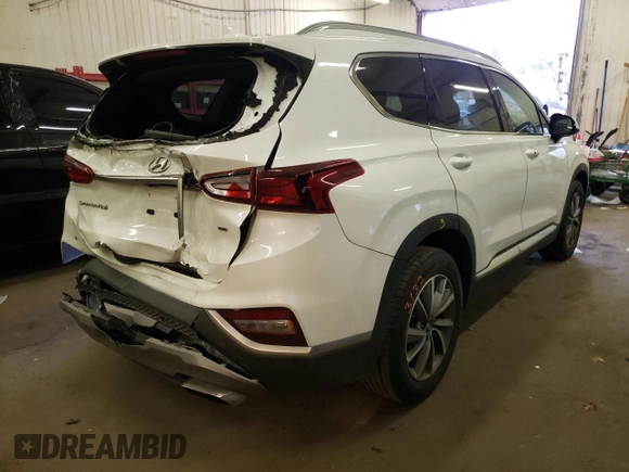2020 Hyundai Santa Fe SEL with VIN 5NMS3CAD5LH163427, listed as a Copart auction lot 66327012 with 41,612 mi miles. Bid and sale history available at carsss.com. Image 4.