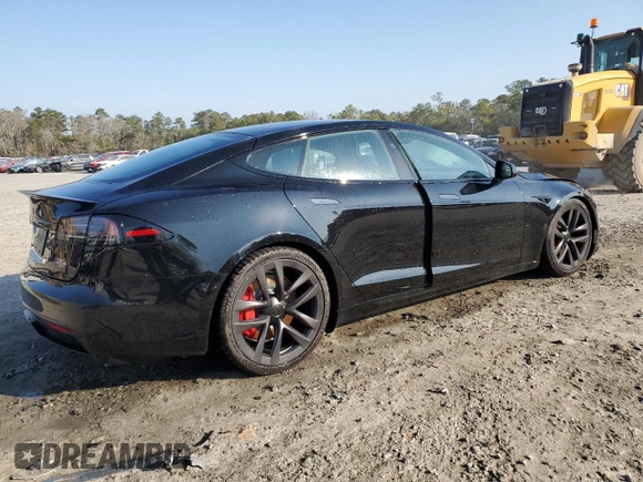 2024 Tesla Model S Plaid с VIN 5YJSA1E66RF544459, выставлен на аукционе Copart как лот 44743565 с пробегом Не указан миль и Списание • Salvage title. История ставок и продаж доступна на DreamBid. Изображение 3.
