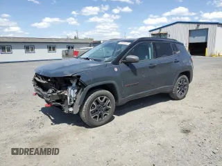 2018 Jeep Compass Trailhawk with VIN 3C4NJDDBXJT484835, listed as a Copart auction lot 61542415 with 59,389 mi miles and Salvage title. Bid and sale history available at DreamBid. Image 1.