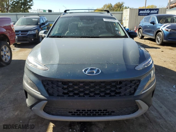 2022 Hyundai Kona SEL with VIN KM8K62AB0NU819492, listed as a Copart auction lot 78095244 with 124,406 mi miles and Salvage Title. Bid and sale history available at carsss.com. Image 5.