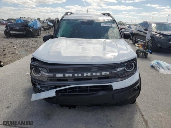 2023 Ford Bronco Sport Big Bend with VIN 3FMCR9B63PRE37893, listed as a Copart auction lot 53057445 with 3,698 mi miles and Salvage Title. Bid and sale history available at carsss.com. Image 5.