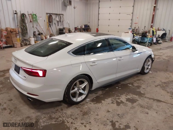 2019 Audi A5 Sportback Premium Plus with VIN WAUENCF58KA044074, listed as a IAAI auction lot 41300962 with 45,001 mi miles. Bid and sale history available at carsss.com. Image 4.