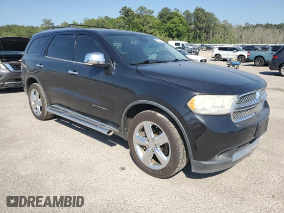 2012 Dodge Durango Citadel with VIN 1C4RDJEG3CC301467, listed as a Copart auction lot 52531575 with 270,719 mi miles and Salvage title. Bid and sale history available at DreamBid. Image 4.