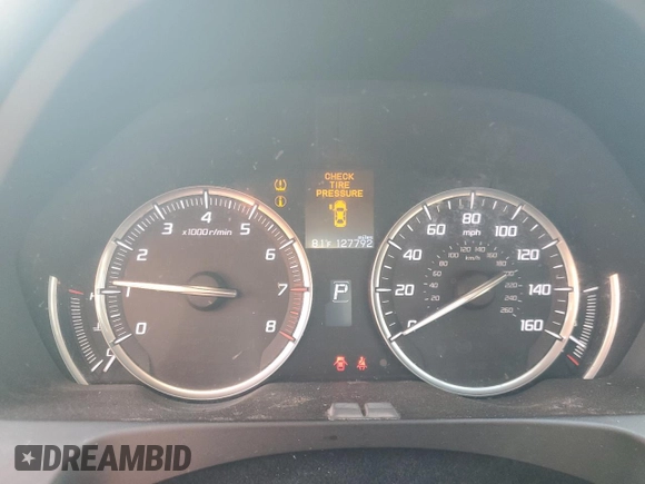 2016 Acura TLX with VIN 19UUB1F34GA001113, listed as a Copart auction lot 61598035 with 127,792 mi miles and Salvage title. Bid and sale history available at DreamBid. Image 9.