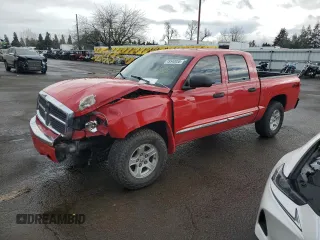 2005 Dodge Dakota Laramie with VIN 1D7HW58N65S227595, listed as a Copart auction lot 45540055 with 155,717 mi miles and Salvage Title. Bid and sale history available at DreamBid. Image 1.