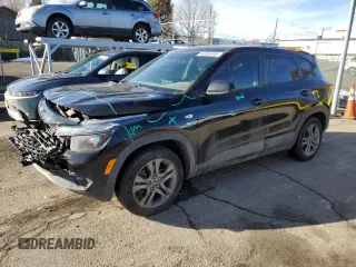 2021 Kia Seltos LX with VIN KNDEPCAAXM7060603, listed as a Copart auction lot 46455445 with 82,822 mi miles and Salvage Title. Bid and sale history available at carsss.com. Image 1.