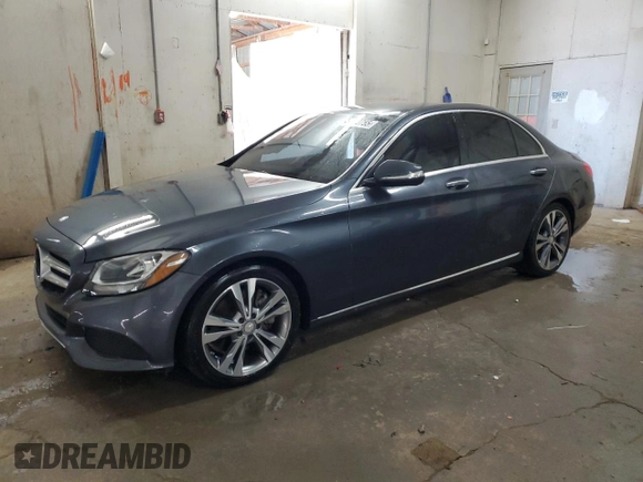 2015 Mercedes-Benz C 300 with VIN 55SWF4JB1FU075797, listed as a Copart auction lot 49870755 with 93,838 mi miles and Salvage Title. Bid and sale history available at carsss.com. Image 1.