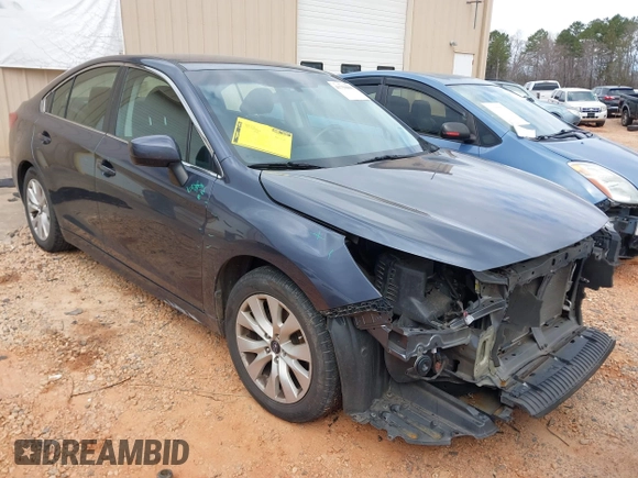 2017 Subaru Legacy Premium with VIN 4S3BNAC67H3029683, listed as a IAAI auction lot 41750895 with 102,350 mi miles. Bid and sale history available at carsss.com. Image 1.