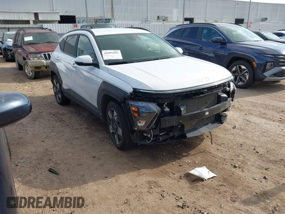 2024 Hyundai Kona SEL with VIN KM8HB3AB7RU181713, listed as a IAAI auction lot 42095983 with 21,569 mi miles. Bid and sale history available at carsss.com. Image 1.