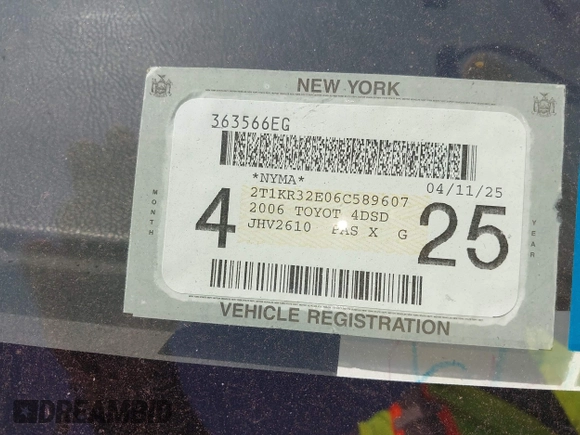 2006 Toyota Matrix STD z VIN 2T1KR32E06C589607, wystawiony jako IAAI lot #42040471 z przebiegiem 244 600 mil mil oraz . Historia ofert i sprzedaży dostępna na DreamBid. Obrazek 13.