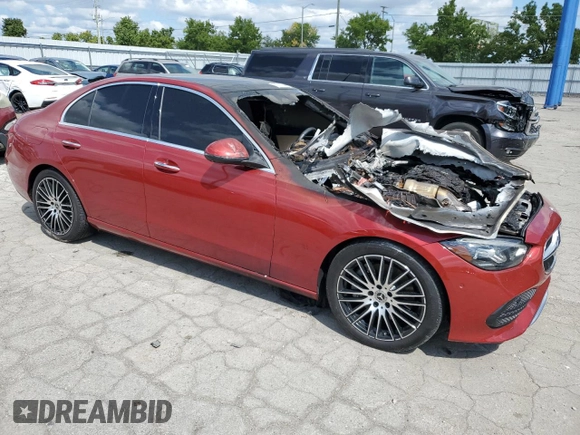 2022 Mercedes-Benz C 300 with VIN W1KAF4HB0NR034710, listed as a Copart auction lot 68326544 with Not Provided miles and Salvage Title. Bid and sale history available at DreamBid. Image 4.