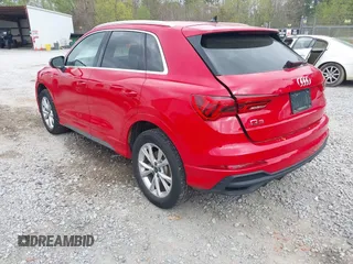 2023 Audi Q3 S line Premium with VIN WA1DECF3XP1068746, listed as a IAAI auction lot 41807775 with 38,993 mi miles and . Bid and sale history available at DreamBid. Image 3.