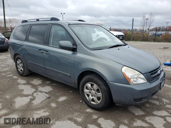 2008 Kia Sedona EX with VIN KNDMB233286246361, listed as a Copart auction lot 80190154 with 191,092 mi miles and Salvage Title. Bid and sale history available at carsss.com. Image 4.