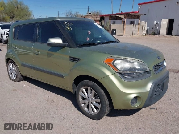 2012 Kia Soul + with VIN KNDJT2A64C7419796, listed as a IAAI auction lot 41883584 with 114,551 mi miles. Bid and sale history available at carsss.com. Image 1.