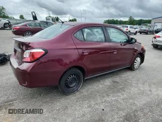 2021 Mitsubishi Mirage ES with VIN ML32FUFJXMHF00744, listed as a Copart auction lot 58791135 with 52,444 mi miles and Salvage title. Bid and sale history available at DreamBid. Image 3.