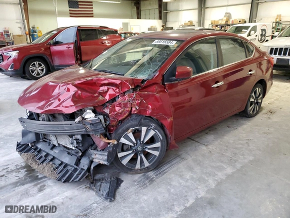 2019 Nissan Sentra SV with VIN 3N1AB7AP7KY255467, listed as a Copart auction lot 86616584 with 0 mi miles and Salvage Title. Bid and sale history available at carsss.com. Image 1.
