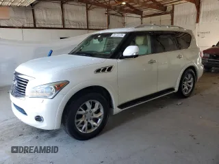 2012 Infiniti QX56 8-passenger z VIN JN8AZ2NC3C9315162, wystawiony jako Copart lot #59174175 z przebiegiem 125 590 mil mil oraz Czysty tytuł • Clean title. Historia ofert i sprzedaży dostępna na DreamBid. Obrazek 1.