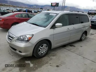 2007 Honda Odyssey EX-L with VIN 5FNRL386X7B414343, listed as a Copart auction lot 75622633 with 197,176 mi miles and Salvage Title. Bid and sale history available at carsss.com. Image 1.