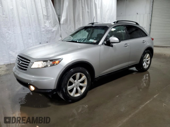 2005 Infiniti FX z VIN JNRAS08W75X215851, wystawiony jako Copart lot #49557125 z przebiegiem 170 013 mil mil oraz Czysty tytuł • Clean title. Historia ofert i sprzedaży dostępna na DreamBid. Obrazek 1.