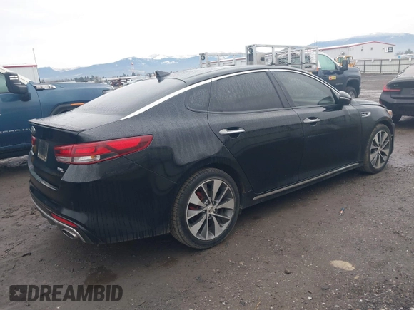 2016 Kia Optima SXL Turbo with VIN 5XXGV4L27GG049824, listed as a IAAI auction lot 41153087 with 93,921 mi miles. Bid and sale history available at carsss.com. Image 4.