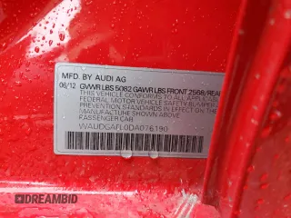2013 Audi S4 Premium Plus with VIN WAUDGAFL0DA076190, listed as a Copart auction lot 80737894 with 107,369 mi miles and Salvage Title. Bid and sale history available at carsss.com. Image 15.