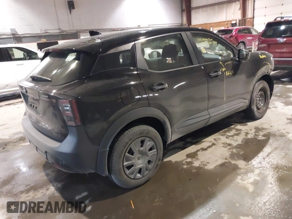 2025 Nissan Kicks S with VIN 3N8AP6BB3SL325334, listed as a IAAI auction lot 41417023 with 2,736 mi miles. Bid and sale history available at carsss.com. Image 4.
