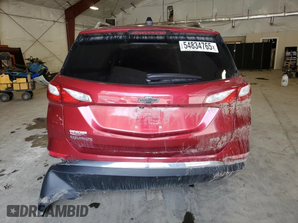 2019 Chevrolet Equinox LT z VIN 2GNAXUEV0K6125254, wystawiony jako Copart lot #54834765 z przebiegiem Nie podano mil oraz Szkoda całkowita • Salvage title. Historia ofert i sprzedaży dostępna na DreamBid. Obrazek 6.