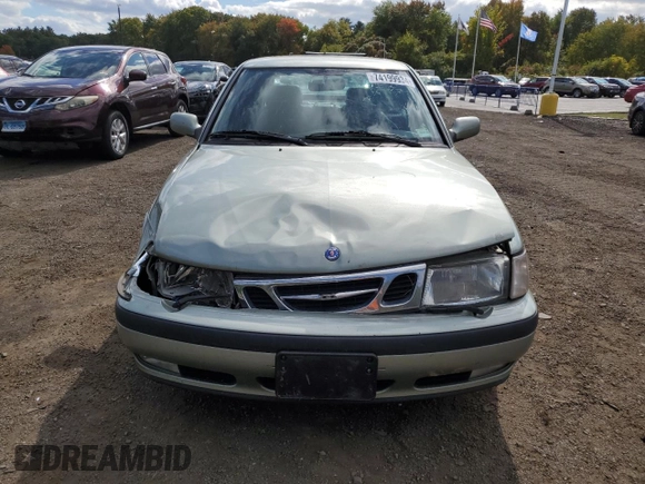 2001 Saab 9-3 with VIN YS3DD58H312055229, listed as a Copart auction lot 74199934 with 160,996 mi miles and Non Repairable. Bid and sale history available at carsss.com. Image 5.