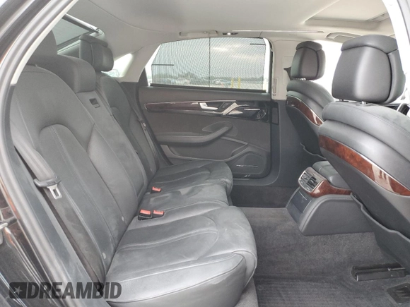 2014 Audi A8 3.0L TDI with VIN WAURMAFD8EN000802, listed as a Copart auction lot 41594755 with 131,171 mi miles and Salvage title. Bid and sale history available at DreamBid. Image 10.