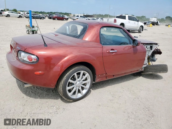 2008 Mazda MX-5 Miata Grand Touring z VIN JM1NC26F180144365, wystawiony jako Copart lot #58216365 z przebiegiem 56 990 mil mil oraz Szkoda całkowita • Salvage title. Historia ofert i sprzedaży dostępna na DreamBid. Obrazek 3.