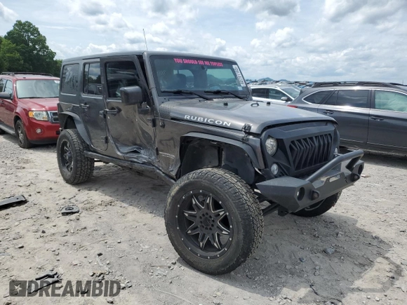 2017 Jeep Wrangler Unlimited Rubicon Recon with VIN 1C4HJWFG3HL510439, listed as a Copart auction lot 60791165 with 125,955 mi miles and Salvage title. Bid and sale history available at DreamBid. Image 4.