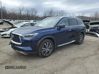 2022 Infiniti QX60 Sensory with VIN 5N1DL1GS5NC343488, listed as a Copart auction lot 50937395 with 21,269 mi miles and Salvage title. Bid and sale history available at DreamBid. Image 1.