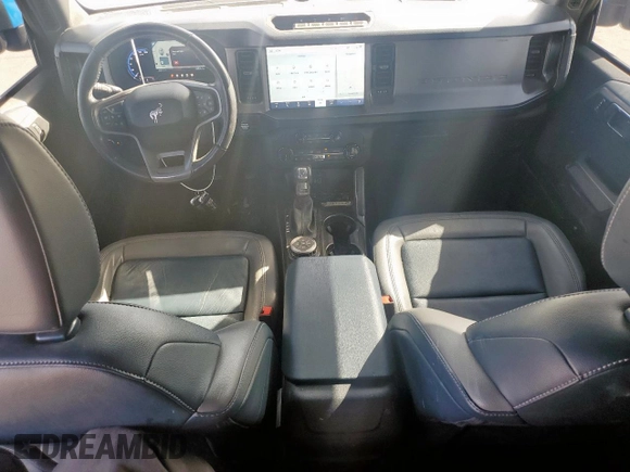 2022 Ford Bronco with VIN 1FMEE5DP8NLB44859, listed as a Copart auction lot 49328065 with 46,826 mi miles and Salvage Title. Bid and sale history available at DreamBid. Image 8.