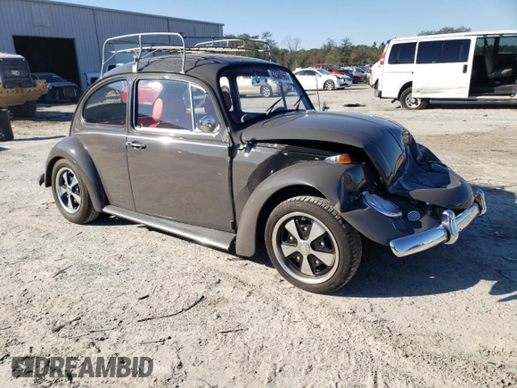 1967 Volkswagen Beetle with VIN 117142708, listed as a Copart auction lot 42380965 with 54,196 mi miles and Salvage Title. Bid and sale history available at DreamBid. Image 4.