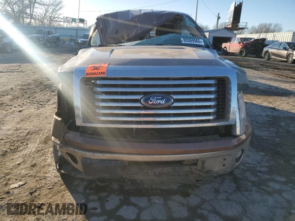 2011 Ford F-150 Lariat with VIN 1FTFW1E66BFC04734, listed as a Copart auction lot 89369565 with 0 mi miles and Salvage Title. Bid and sale history available at carsss.com. Image 5.