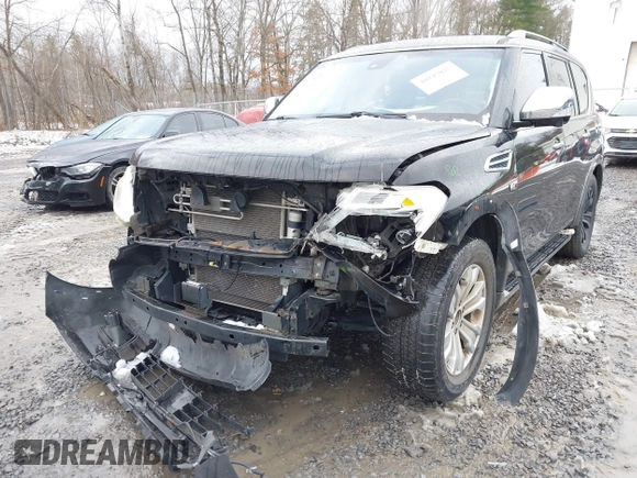 2017 Nissan Armada Platinum with VIN JN8AY2NF1H9302009, listed as a IAAI auction lot 40945027 with 97,008 mi miles. Bid and sale history available at carsss.com. Image 6.