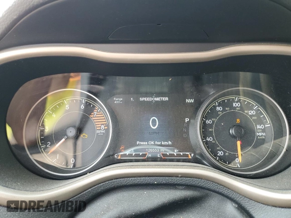 2016 Jeep Cherokee Limited with VIN 1C4PJMDS0GW315824, listed as a Copart auction lot 59750945 with 126,553 mi miles and Clean title. Bid and sale history available at DreamBid. Image 9.