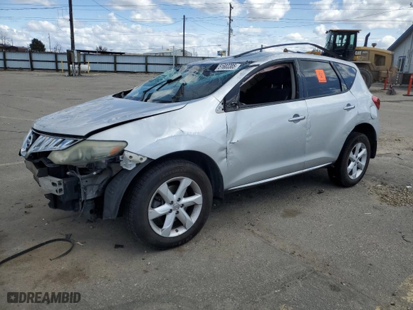 2009 Nissan Murano SL with VIN JN8AZ18W19W142400, listed as a Copart auction lot 51683385 with 0 mi miles and Salvage Title. Bid and sale history available at carsss.com. Image 1.