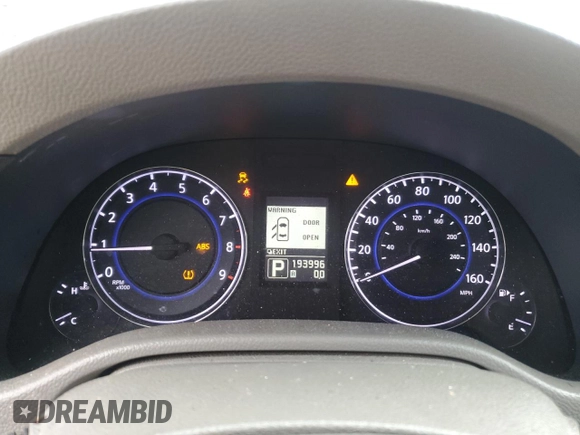 2011 Infiniti G25 with VIN JN1DV6AP5BM602330, listed as a Copart auction lot 56506515 with 193,996 mi miles and Salvage title. Bid and sale history available at DreamBid. Image 9.