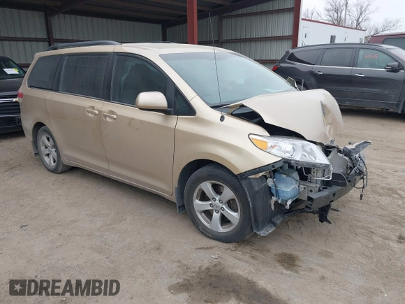 2011 Toyota Sienna LE AAS with VIN 5TDKK3DC4BS168541, listed as a IAAI auction lot 41564580 with Not Provided miles. Bid and sale history available at carsss.com. Image 1.