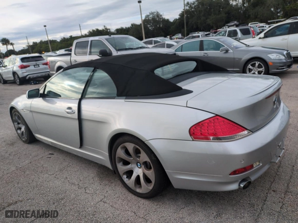 2006 BMW 6 Series 650Ci with VIN WBAEK13406CN72159, listed as a Copart auction lot 75078214 with 0 mi miles and Salvage Title. Bid and sale history available at carsss.com. Image 2.