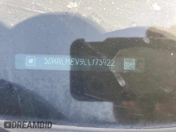 2020 GMC Terrain SLE z VIN 3GKALMEV5LL173922, wystawiony jako Copart lot #54954265 z przebiegiem 86 033 mil mil oraz Szkoda całkowita • Salvage title. Historia ofert i sprzedaży dostępna na DreamBid. Obrazek 13.