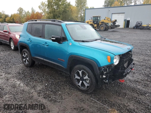 2022 Jeep Renegade Trailhawk with VIN ZACNJDC13NPN65405, listed as a Copart auction lot 78290924 with 29,195 mi miles and Salvage Title. Bid and sale history available at DreamBid. Image 4.