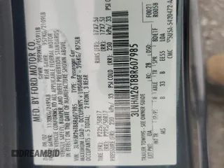 2008 Lincoln MKZ with VIN 3LNHM26T88R607985, listed as a Copart auction lot 52194065 with 146,509 mi miles and Salvage Title. Bid and sale history available at carsss.com. Image 12.
